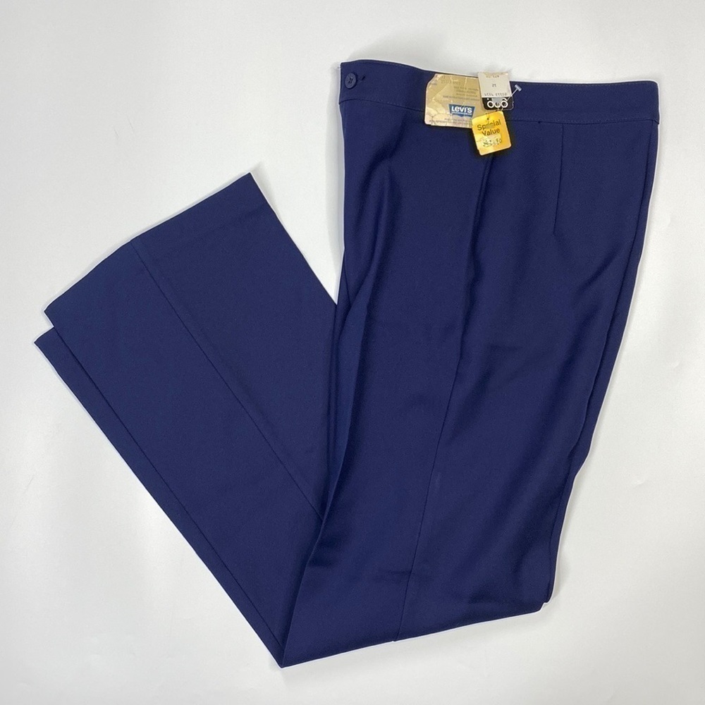Deadstock Vintage Levi Navy Blue Straight Leg Trouser Pants 25113 9519 Size 12